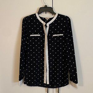 Black medium silk Cremeiux shirt